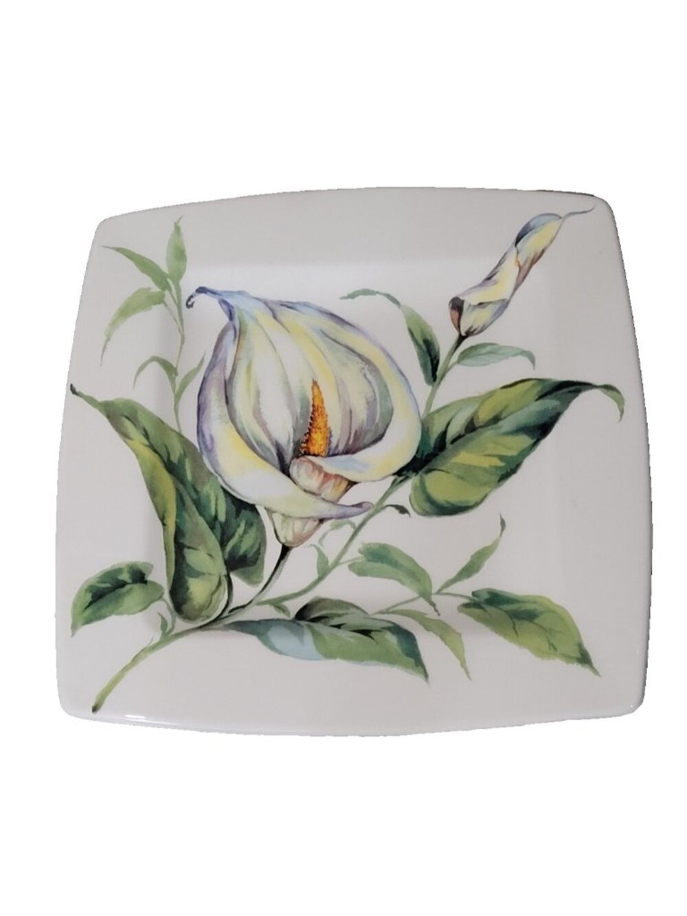 ITALIAN CERAMICS‎ COMPANY I.C.C. Florens  Calla Lily  8" Square Decorative Plate